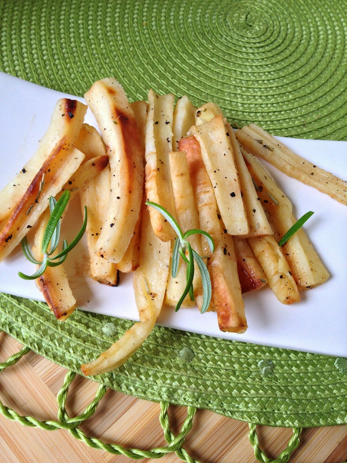 Janine's Real Food Recipes Rosemary Roasted Parsnip Fries
